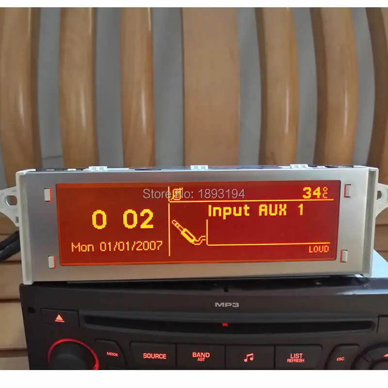 10 шт авто красный экран Поддержка USB и Bluetooth 4 меню Дисплей монитор для peugeot 307 407 408