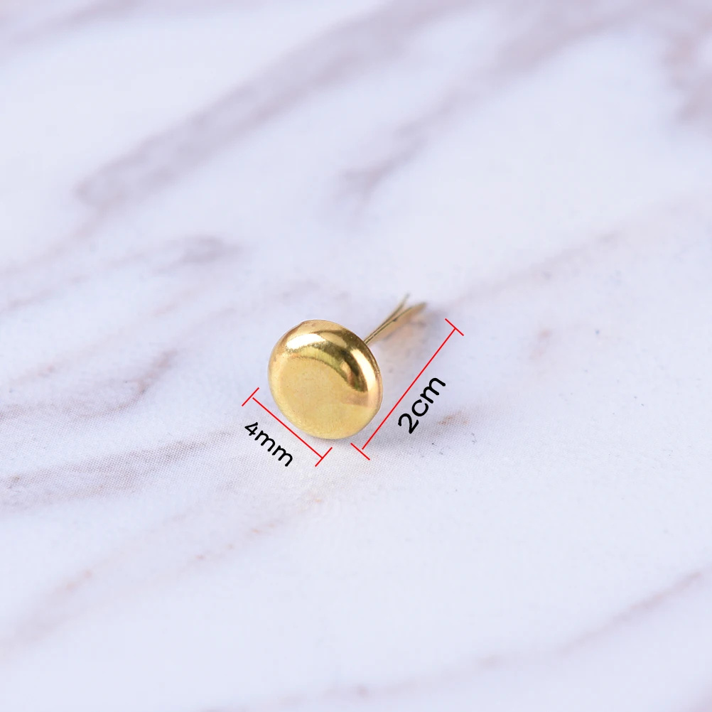 50 шт Мини винтажные бронзовые круглые металлические штифтики для скрапбукинга