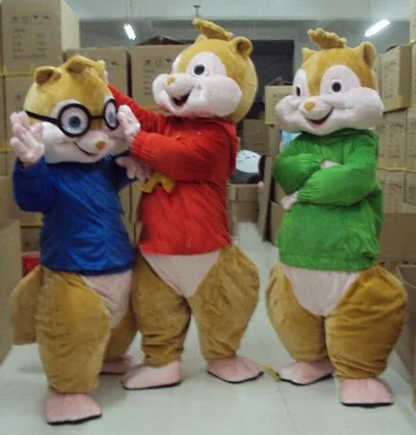 BING RUI CO Горячая распродажа! Новый костюм талисмана Элвина и чипмунка бесплатная