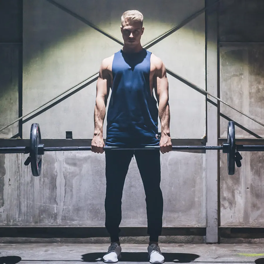 Мужская майка для бодибилдинга тренажерных залов фитнеса тренировок рубашка без