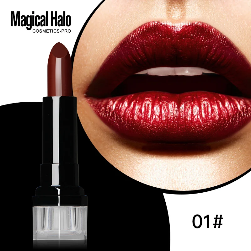 Magical Halo L. uxury стойкая матовая губная помада водостойкая Batom Shimmer бархатная губная помада телесный вампир макияж темно-фиолетовый синий - Цвет: 01 luminous