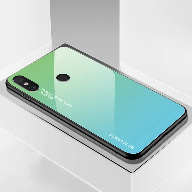 Градиент закаленное Стекло чехол для телефона для Samsung Galaxy A7 A750 J4 J6 A6 A8 плюс J8 A9 A5 A8S A9 Pro звезда принтами - Цвет: 6
