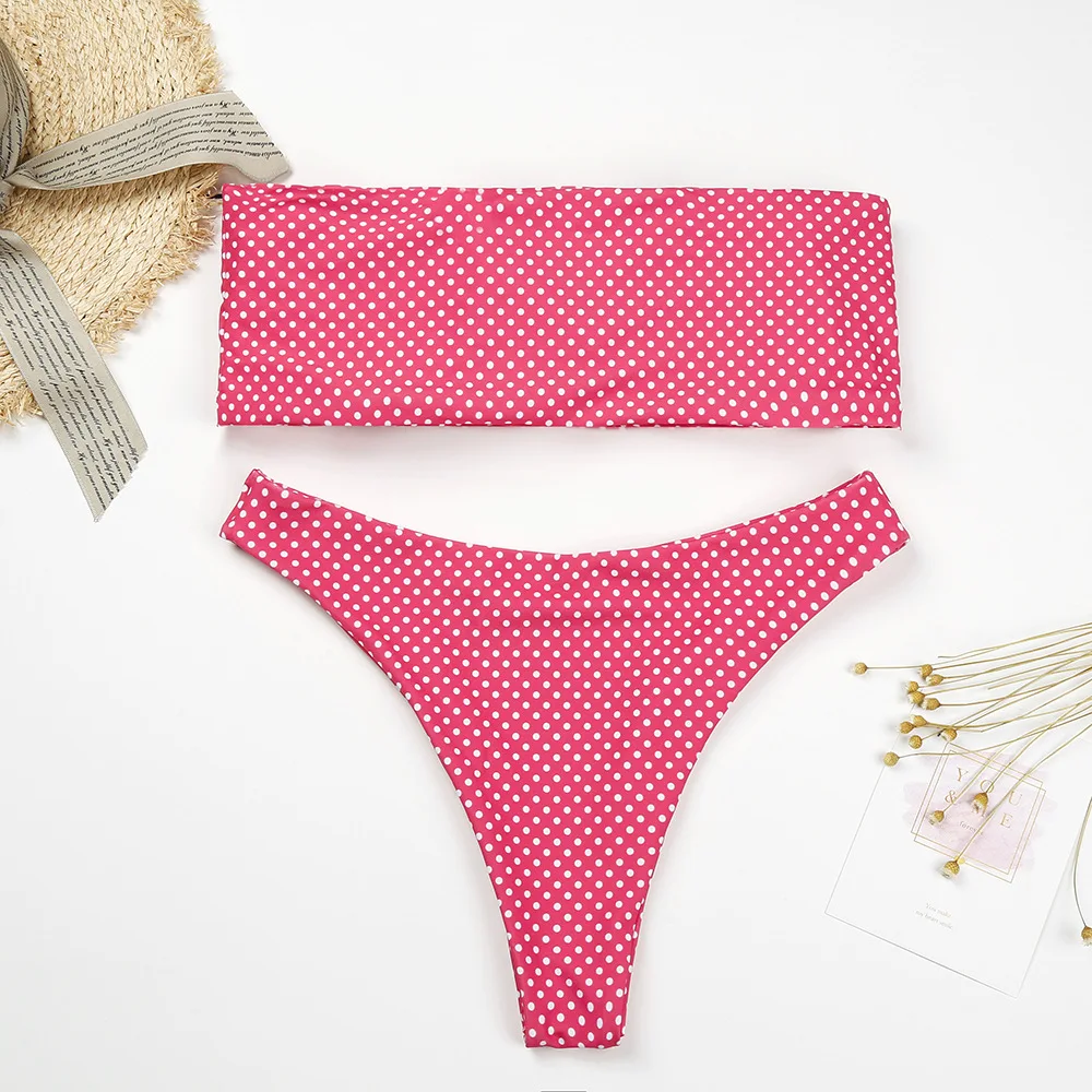 Бикини в горошек 2018 стринги бикини купальники женские купальные костюмы летний