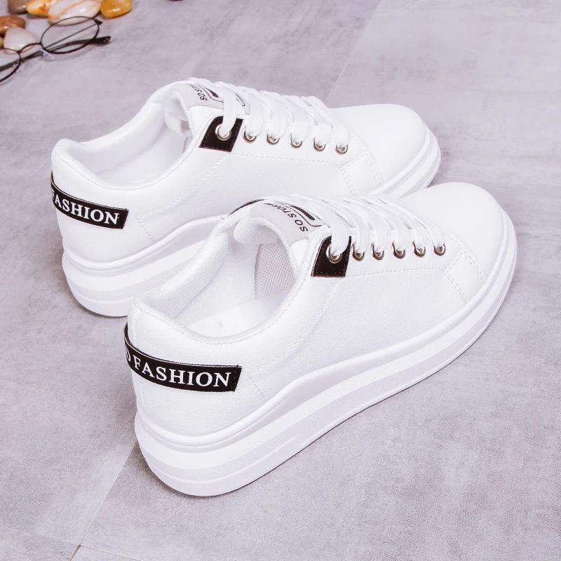 women running shoes Training Sports wedge leather brand white super light platform Jogging Trekking walking zapatos de mujer | Спорт и