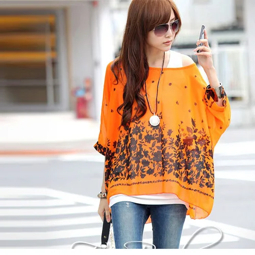 picture color Новое поступление 4Xl 5XL 6XL Большие размеры женская одежда повседневная женская рубашка блуза с винтажным принтом шифоновые топы Chemise Femme - Цвет: picture color