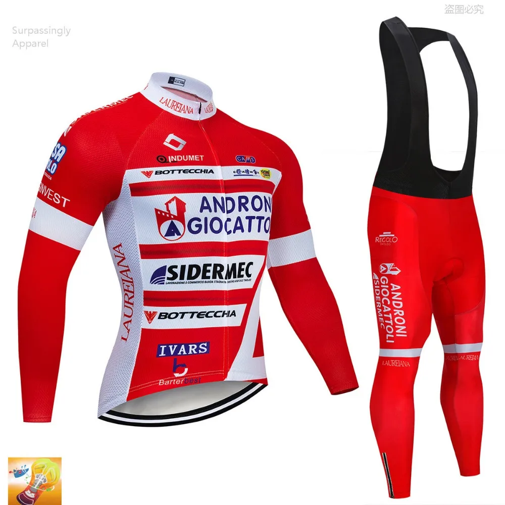 2019 Racing Team ANDR Cycling Jersey Set Autumn Spring Long Sleeve Bib Pant High Quality Clothing 16D Gel | Спорт и развлечения