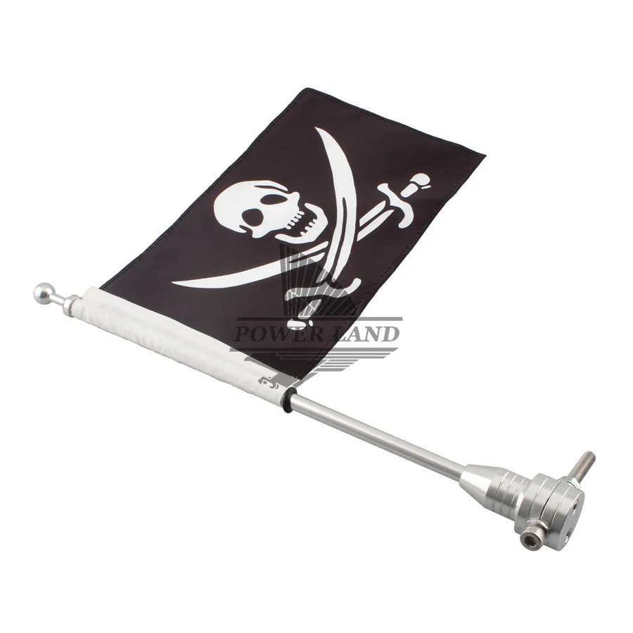 Хромированная задняя Монтажная стойка для мотоцикла с черепом и флагом Harley Touring