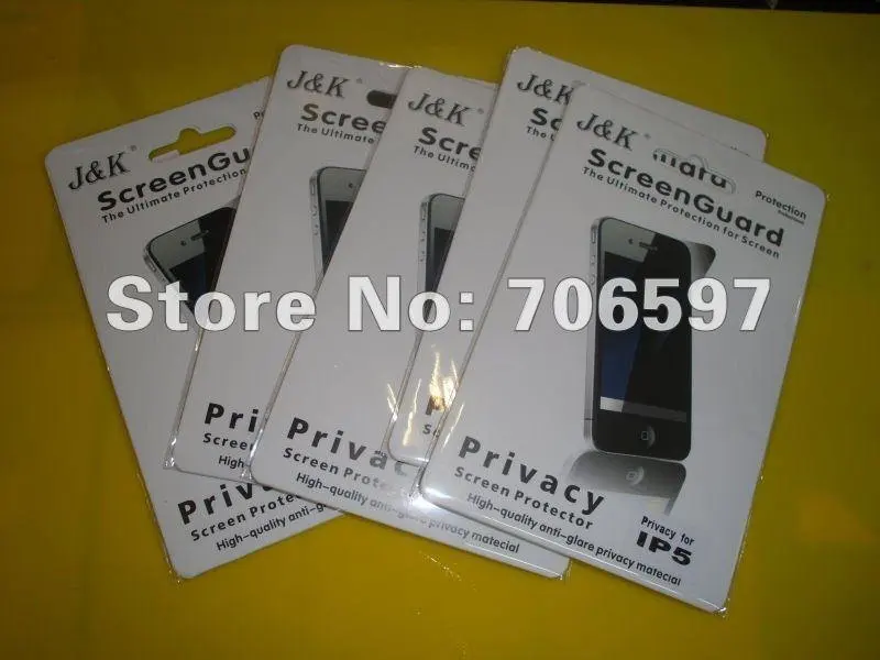 privacy screen protector for iphone 5 180 degree anti-spy touch&ampdisplay OK with retail packaging.20pcs/Lot | Электроника