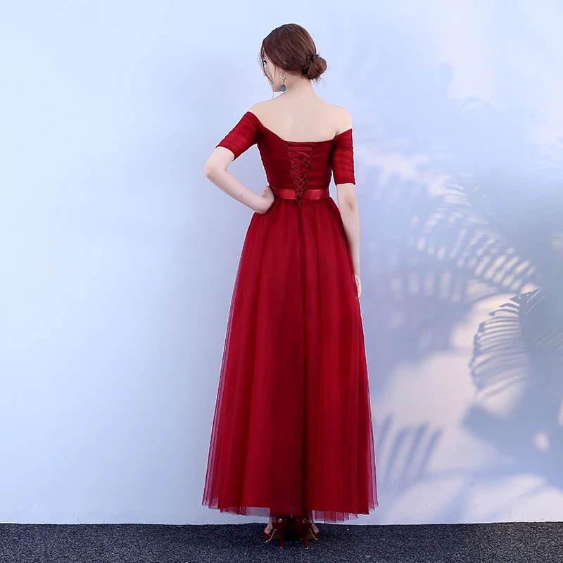 Женское платье с коротким рукавом красное/черное/фиолетовое длинное из тюля на