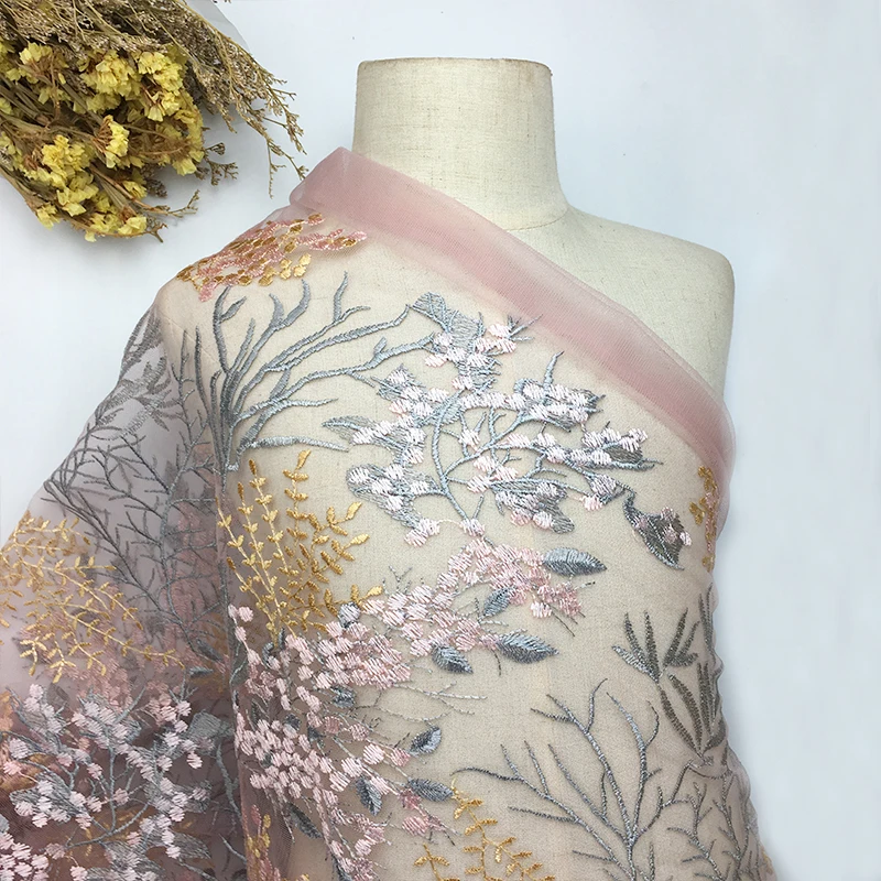 Кружевная ткань с вышивкой 1 ярд летняя французская кружевная для девочек