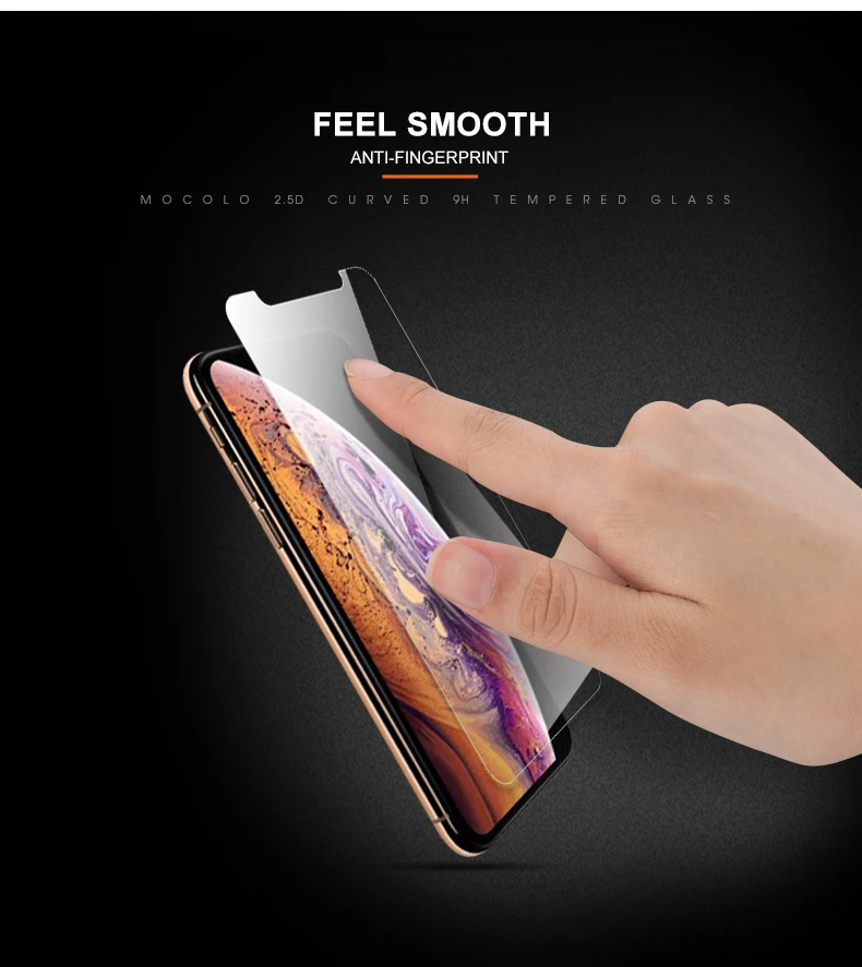Mocolo Оригинальное противоударное стекло премиум класса для iPhone XS MAX 0,33 мм 9H защитная пленка из закаленного стекла для iPhone XS XR