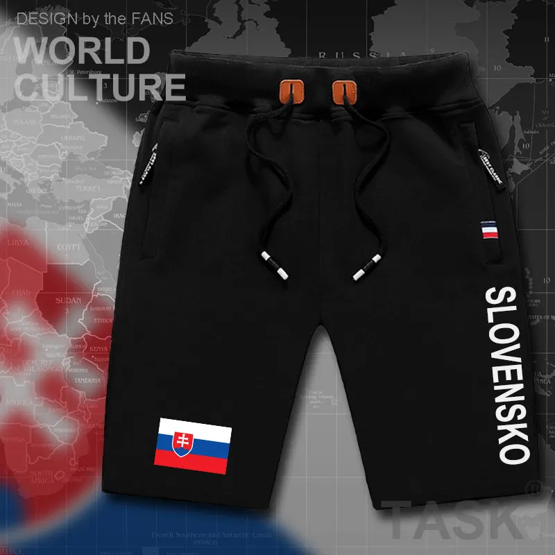 Мужские спортивные шорты с флагом на молнии и карманом | Мужская одежда