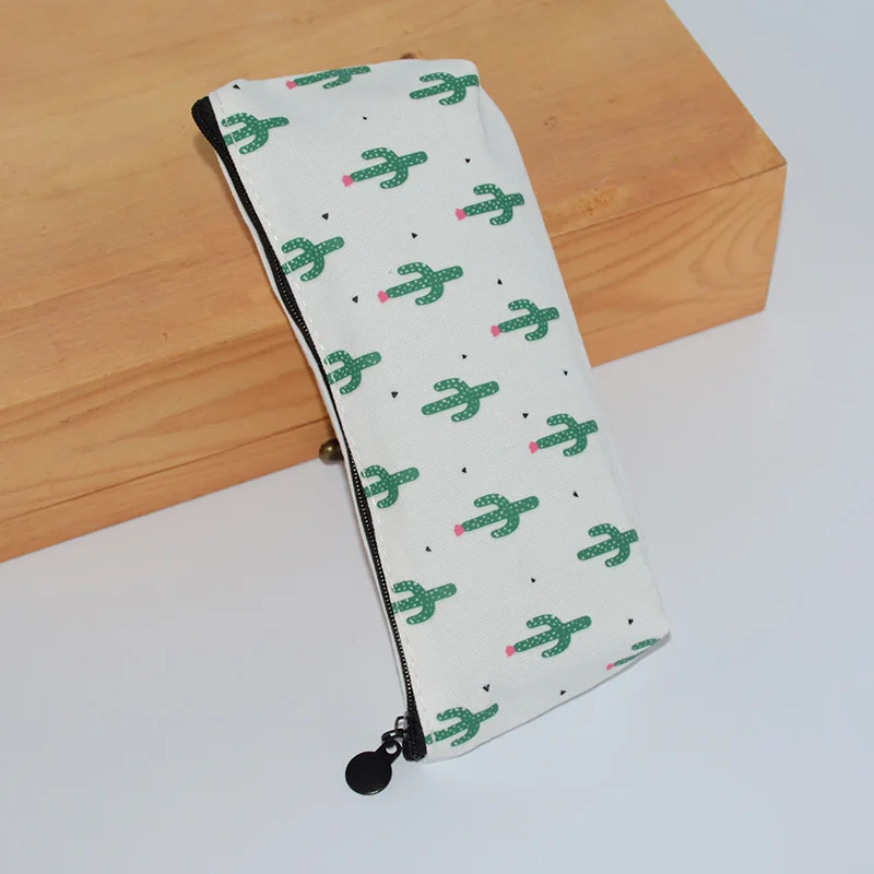 Pencil case B Estuches para lapices trousse scolaire stylo карандаш кактус чехол для ручки школьный пенал для карандашей etui kawaii estuche escolar plant - Цвет: Pencil case B