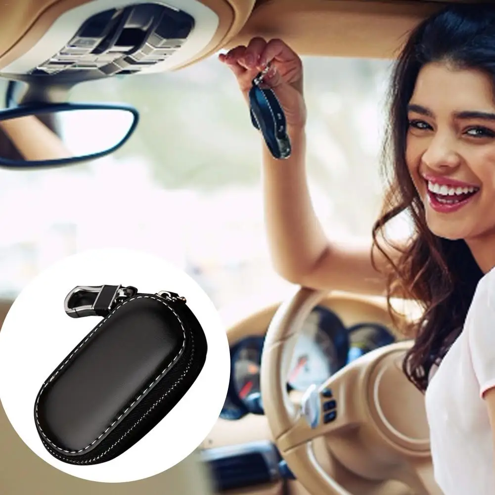 Чехол для ключей многофункциональный кожаный чехол автомобильных брелок Faraday Cage