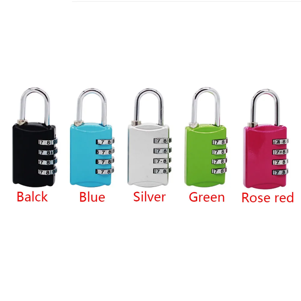 4 Digit Combination Resettable Lock Travel Luggage Suitcase Bag Code Padlock for Backpacks Suitcases Personal Belongings Supply |