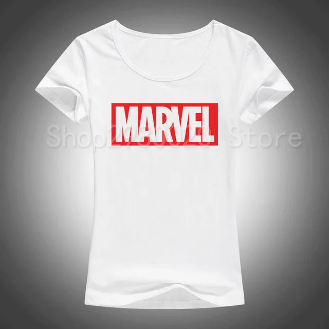 Модная футболка Marvel с коротким рукавом, женская футболка с принтом черной Пантеры, футболка с круглым вырезом, комическая футболка с надпись Marvel, топы, женская белая одежда, футболка