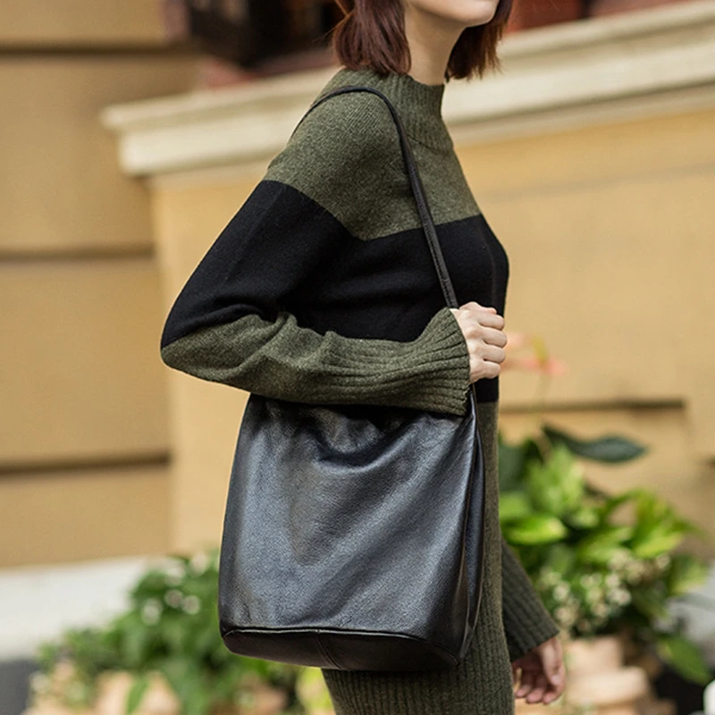 SUNNY SHOP, Женская Роскошная сумка, натуральная кожа, сумка через плечо, мягкая, высокое качество, сумка-слинг, модная сумка-мешок, большая ВМЕСТИТЕЛЬНОСТЬ