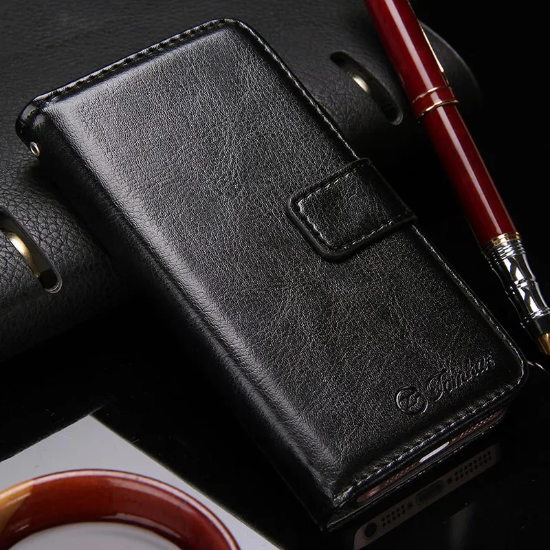 black case Кожаный чехол-кошелек для Apple iPhone 5S 5 SE, роскошный флип-чехол для телефона, сумка, чехол для iPhone 5S, чехол s, Fundas TOMKAS, бренд - Цвет: black case