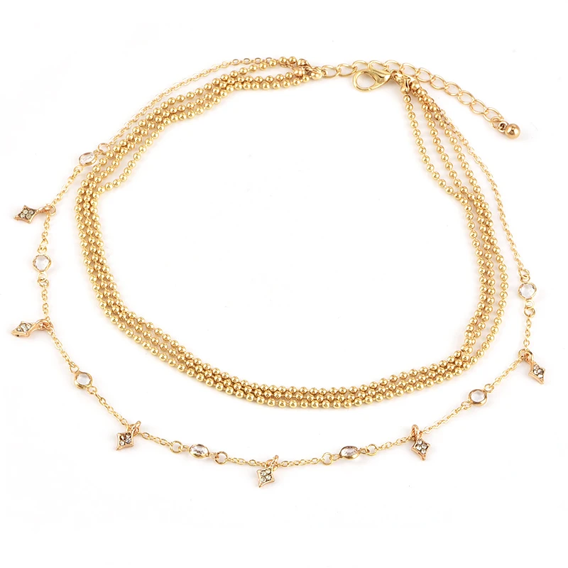 Изысканная кисточка Хрустальный драгоценный камень золотые бусины