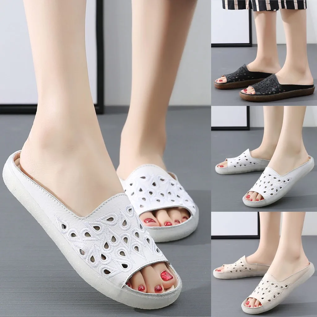 Женская летняя Модная Повседневная дышащая обувь Вьетнамки удобные шлепанцы для