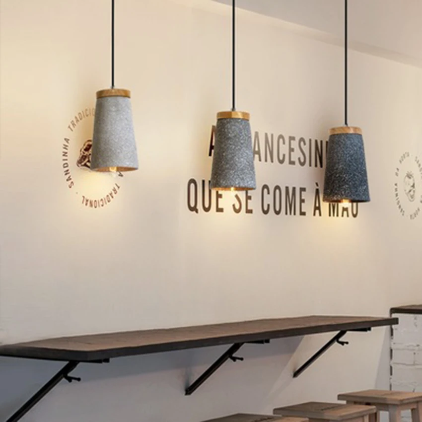 Современный светодиодный подвесной светильник с цементом скандинавский Ретро