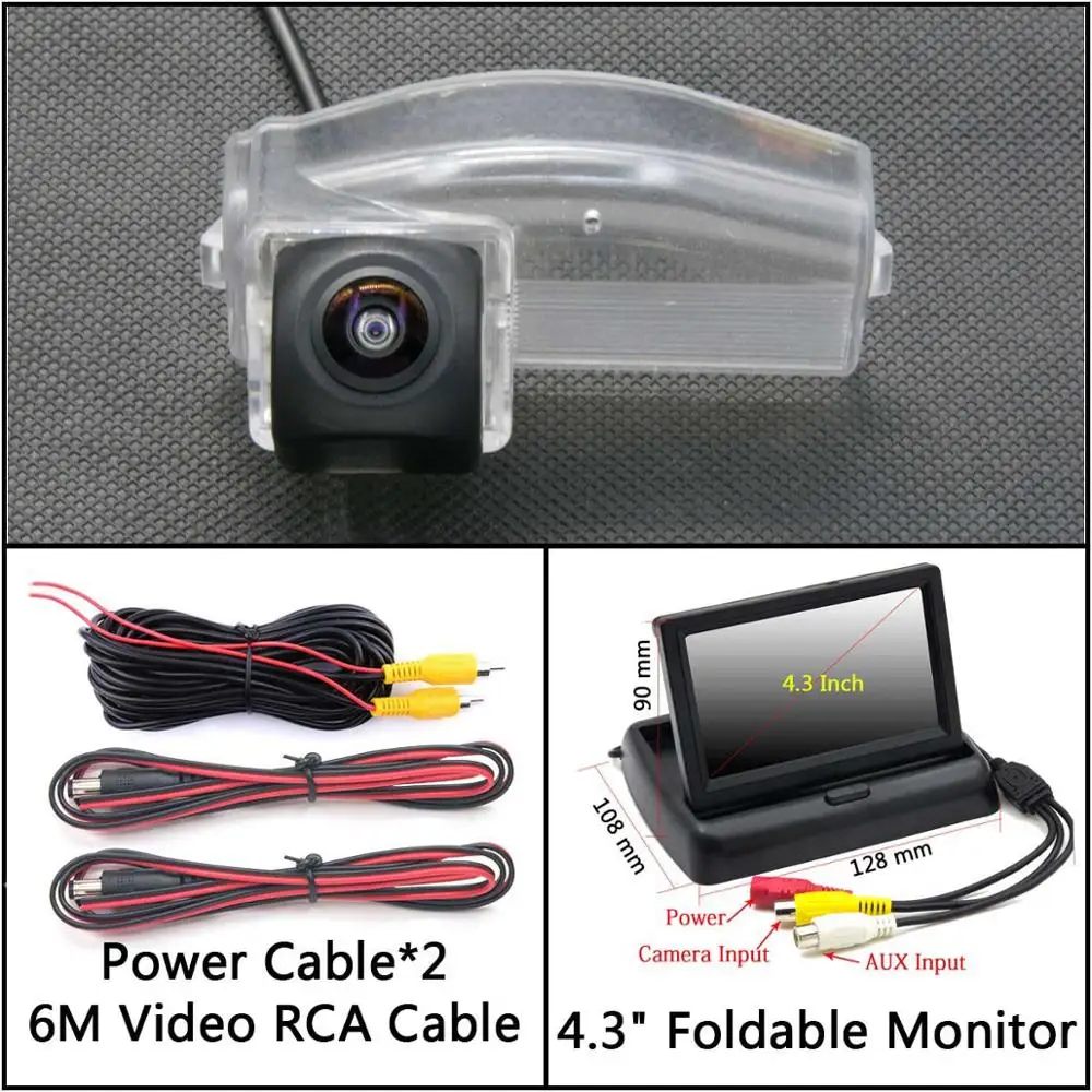 Cam N 4.3 inch Fold 175 градусов HD камера заднего вида Камера для Mazda 3 2004 2005 2006 2007 2008 2009 2010 2011 2012 2013 Mazda 2 2011 2012 2013 автомобиля - Название цвета: Cam N 4.3 inch Fold