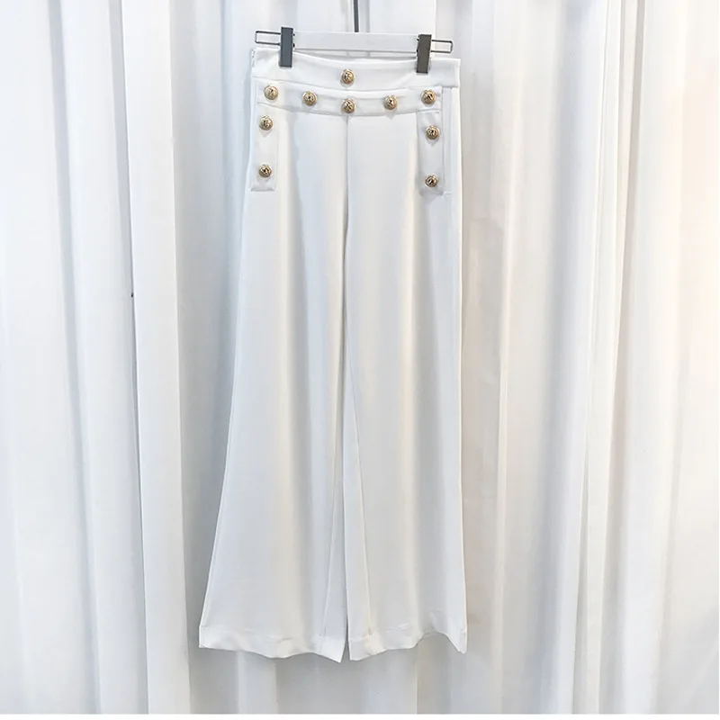 white pants OL офисный женский Блейзер костюм женский комплект 2 шт. костюмы элегантные рабочие брюки костюмы с отложным воротником без рукавов двубортный Блейзер брюки - Цвет: white pants