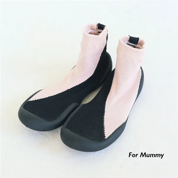 Color 2 Size 34-35 1 пара, носки-тапочки для родителей и детей, обувь с резиновой подошвой, домашние уличные детские носки, тапочки, нескользящая плюшевая обувь для малышей, Sokken - Цвет: Color 2 Size 34-35