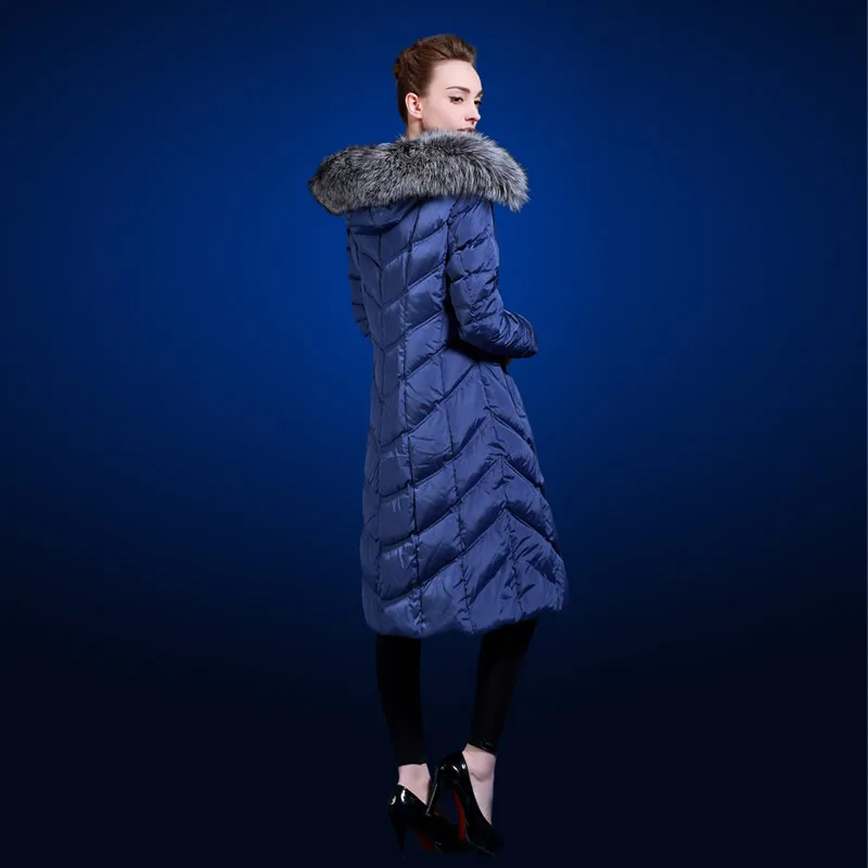 Зимний пуховик для женщин из Европы и России теплое плотное пальто с воротником