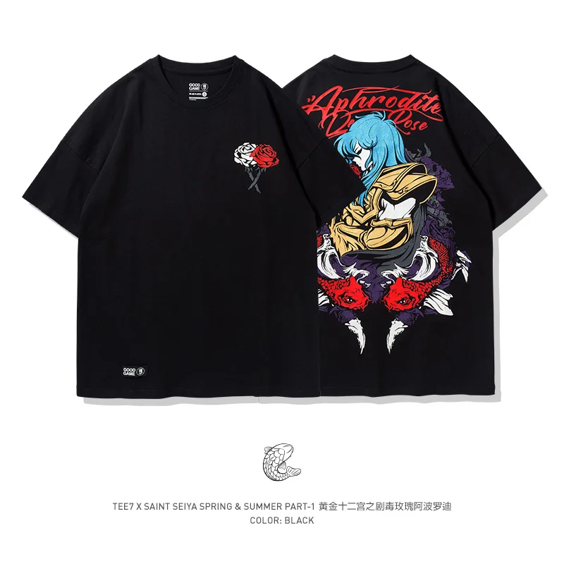 TEE7 мужские размера плюс футболка Классический Аниме Золото святая Сейя