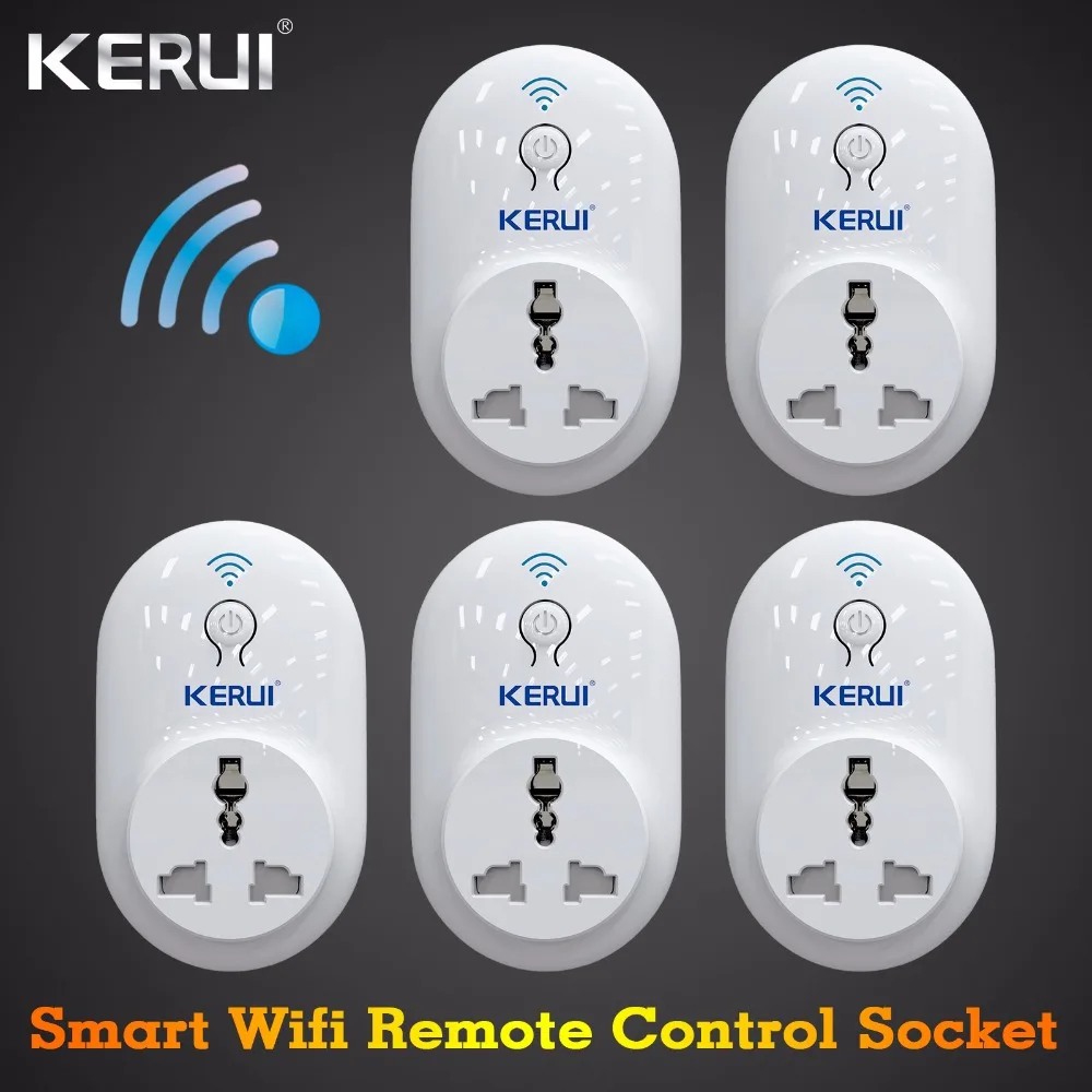 Умная розетка S72 KERUI 5 шт. ЕС США Великобритании Австралии Wi Fi IOS Android управление