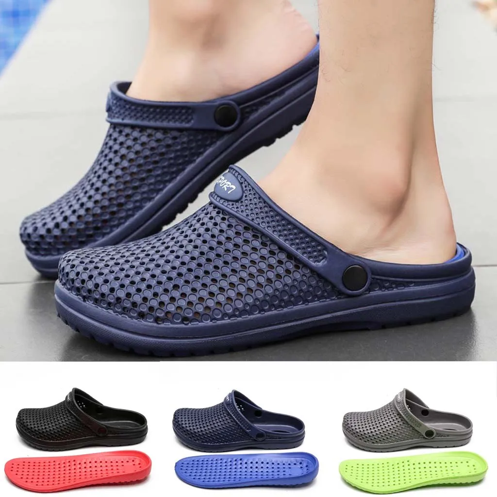 Новое поступление мужские сандалии Летние Нескользящие пляжные дышащие