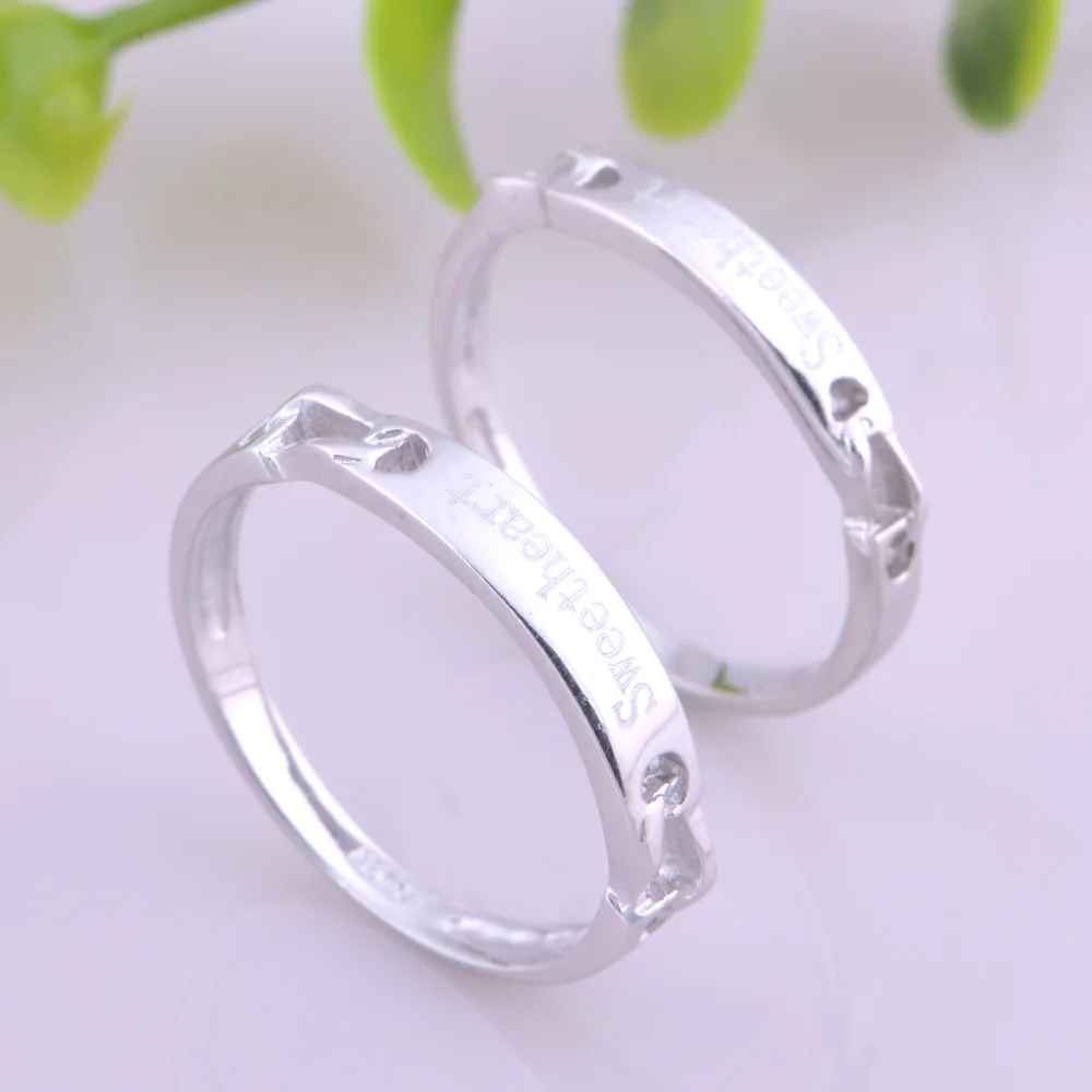 Изысканные парные кольца с покрытием ювелирные изделия золотистые Любимой