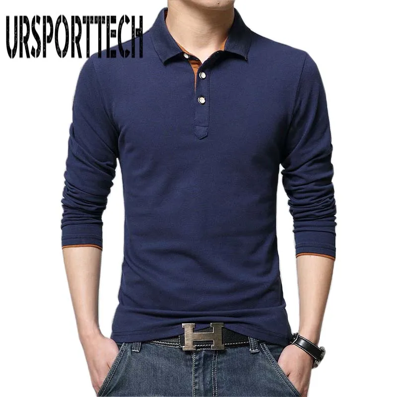 

2020 New Brand Mens Polo Shirt Long Sleeve Men Big Size Fashion Casual Cotton Slim Fit Polos Men Jerseys Polo Homme Plus Size