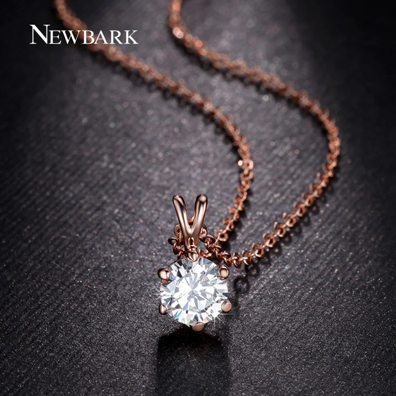 Newbark 8 мм CZ подвеска Цепочки и ожерелья сердца стрелы Solitaire Циркония Камень зубец