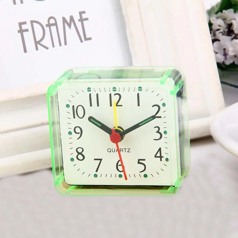 Бесплатная доставка Дешевые Детские часы с будильником Квадратные прозрачные
