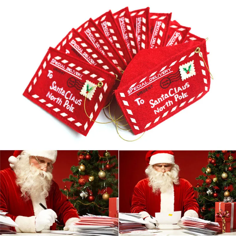 10pcs Christmas decoration For Home Envelope Cards Candy Bag Decorations enfeites de natal | Дом и сад
