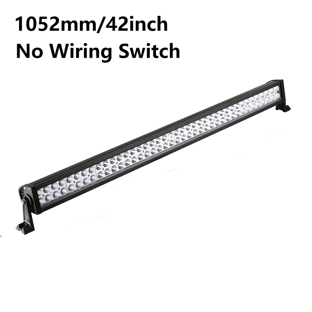 42 inch no wire HELLO EOVO 22 32 42 52 дюймов светодиодный светильник бар светодиодный рабочий светильник для вождения внедорожный автомобиль тягач 4x4 внедорожник ATV 12 В 24 В - Цвет: 42 inch no wire