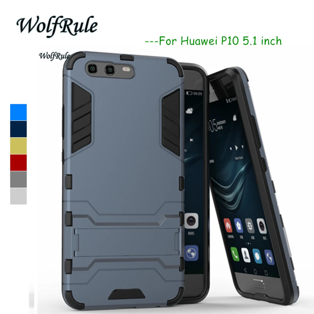 

Anti-knock sFor Case Huawei P10 Cover WolfRule Silicone & Plastic Case For Huawei P10 Case Cell Phones Holder Huawei P 10 Funda