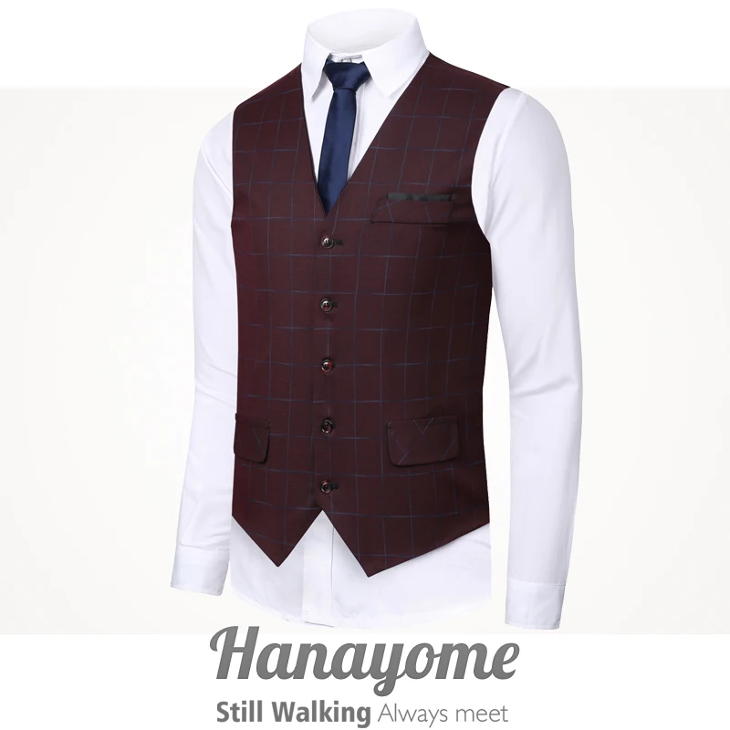 Spring &amp Autumn Men's Suit Single-breastedPlaid Vest British Wind Double Pocket Lapel Large Size Haute Couture | Мужская одежда