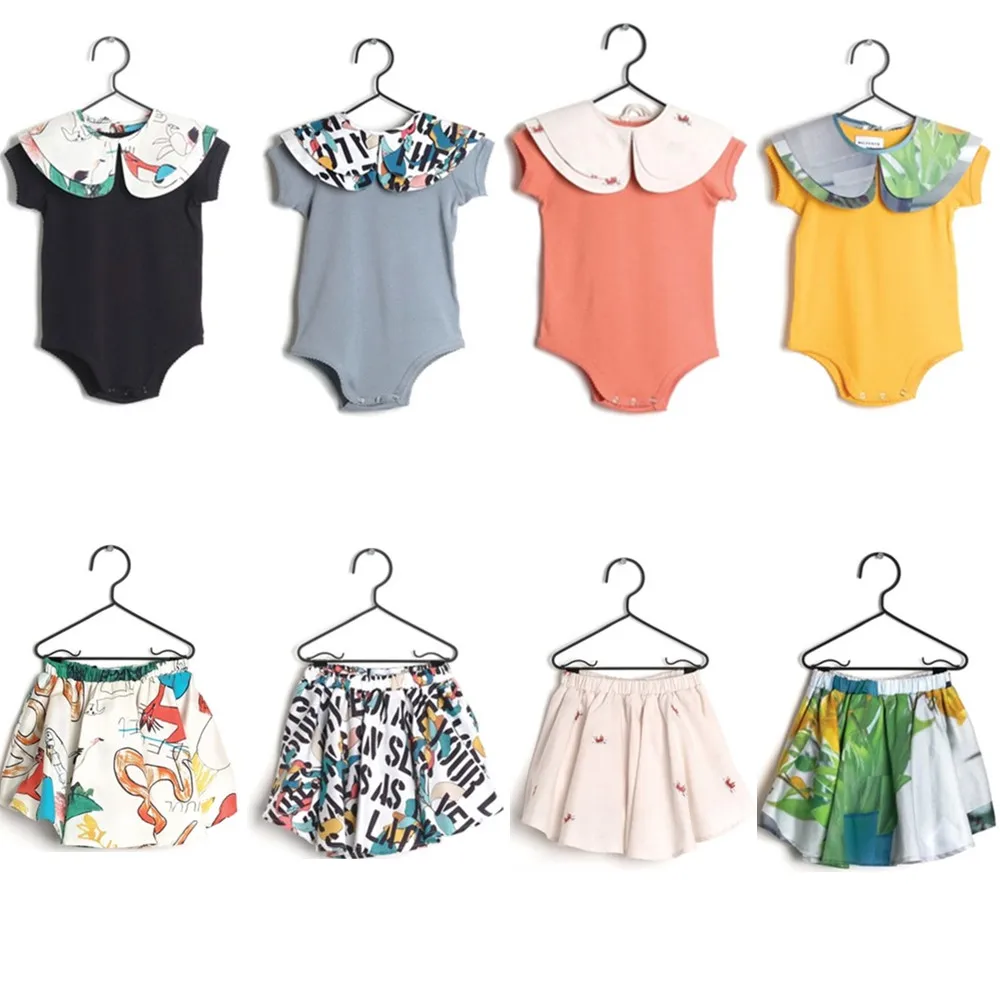 Детский комплект одежды 2019 летний верх WR для мальчиков рубашка юбка шорты