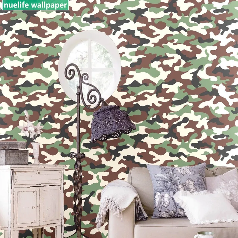 Камуфляжный узор армейский зеленый обои Ресторан клуб гостиная детская комната