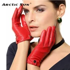 Специальное предложение, женские перчатки на запястье, однотонные перчатки из натуральной кожи, модные короткие дизайнерские перчатки для вождения, бесплатная доставка EL033PN