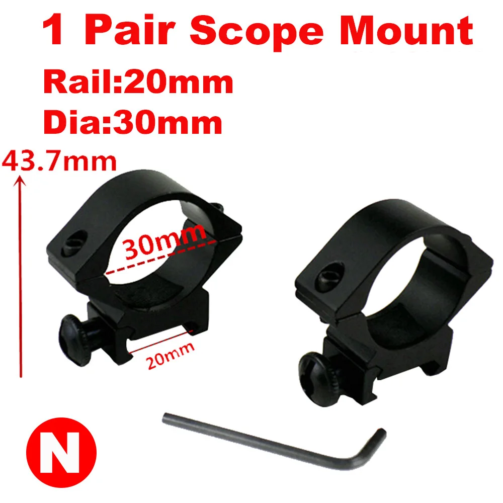 Black 30mm 20mm Rail 2 шт. 25,4 мм/30 мм охотничий прицел крепление кольцо 11 мм ласточкин хвост/20 мм Пикатинни высокого или низкого воздуха пистолет прицел крепления - Цвет: Black 30mm 20mm Rail