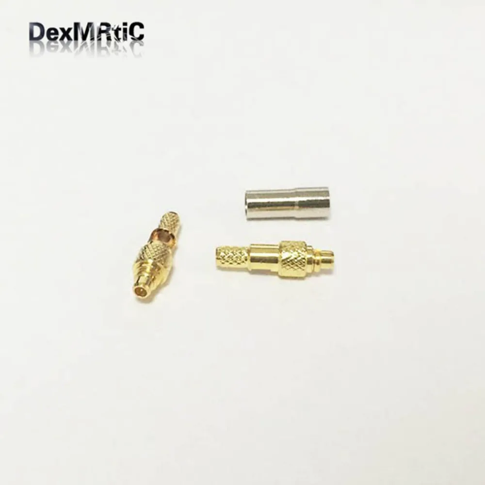 1 шт. новинка штекер MMCX RF Coax обжимной разъем для RG316 RG174 LMR100 прямой позолоченный