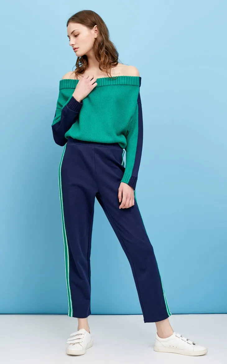 Vero Moda женские весенние и летние боковые полосы эластичный пояс Досуг укороченные брюки | 3181R2505