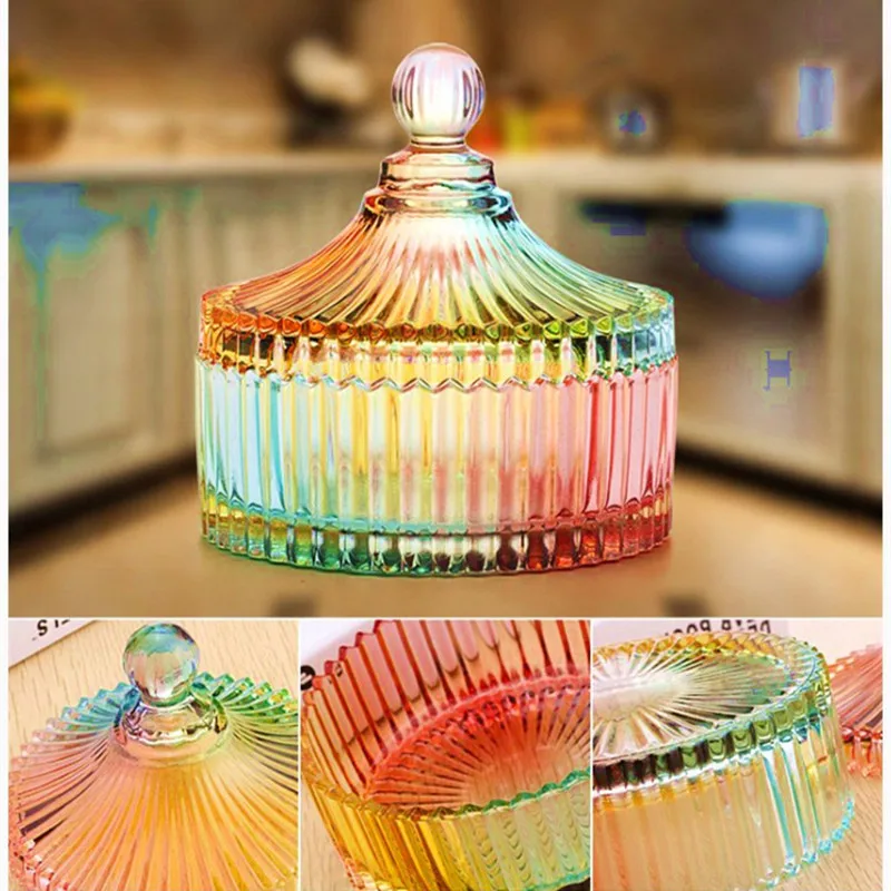 Витражи Декоративные jar Европейский шкатулка сухофрукты конфеты хранения может