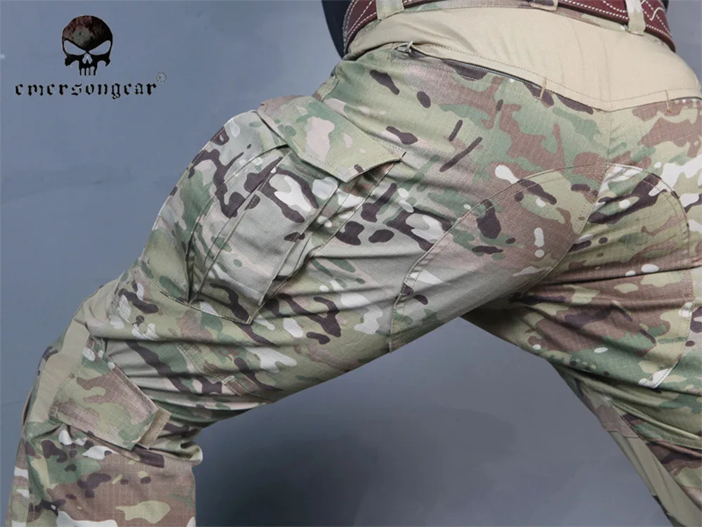 Мужская Военная страйкбольная БДУ Боевая униформа EMERSON Tactical Gen3 рубашка и брюки наколенники мультикам черный АОР Лесной