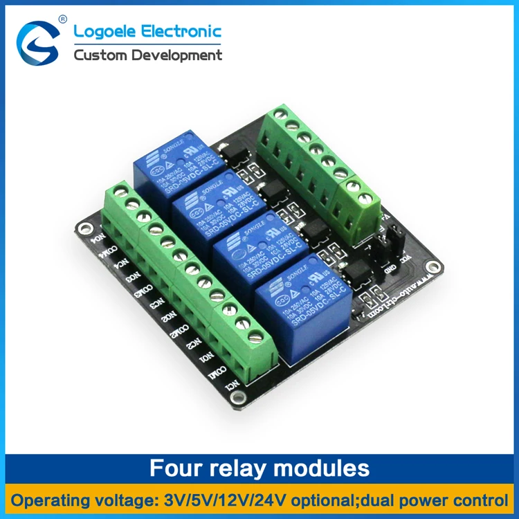 4 канала 3 V/5 V/12 V/24 v релейный модуль реле Плата расширения приборная панель с Оптрон двойное питание