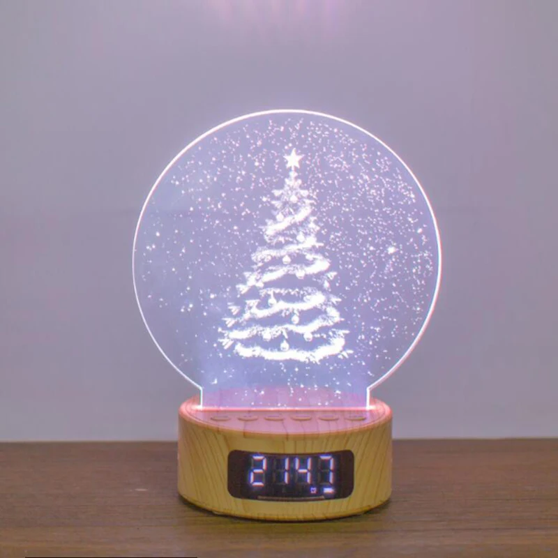 9 Хит, новинка, Bluetooth, будильник, проекция, аудио, галактика, 3D, Ночной светильник, красочные цифровые настольные деревянные часы, гаджеты, электронные - Цвет: 9